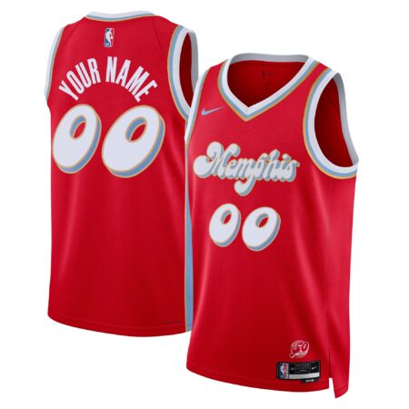 Memphis Grizzlies Unisex 2024/25 Custom Swingman Jersey - City Edition - Red