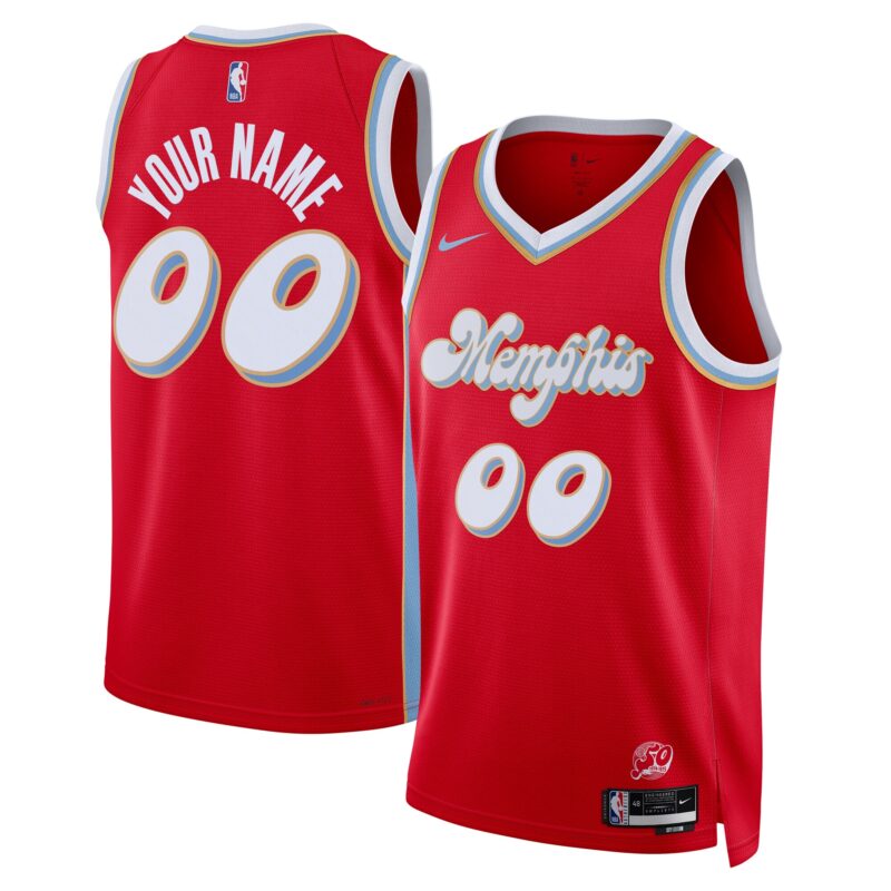 Memphis Grizzlies Unisex 2024/25 Custom Swingman Jersey - City Edition - Red