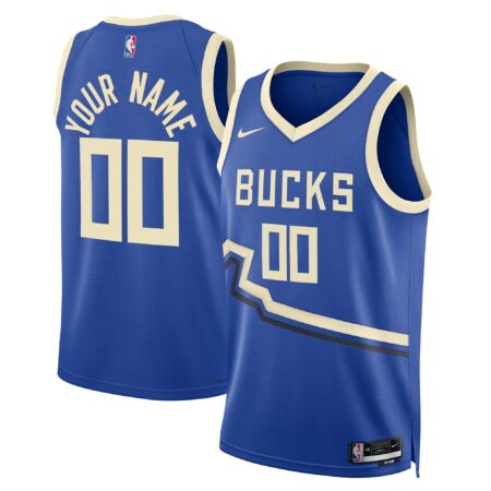 Milwaukee Bucks Unisex 2024/25 Custom Swingman Jersey - City Edition - Royal
