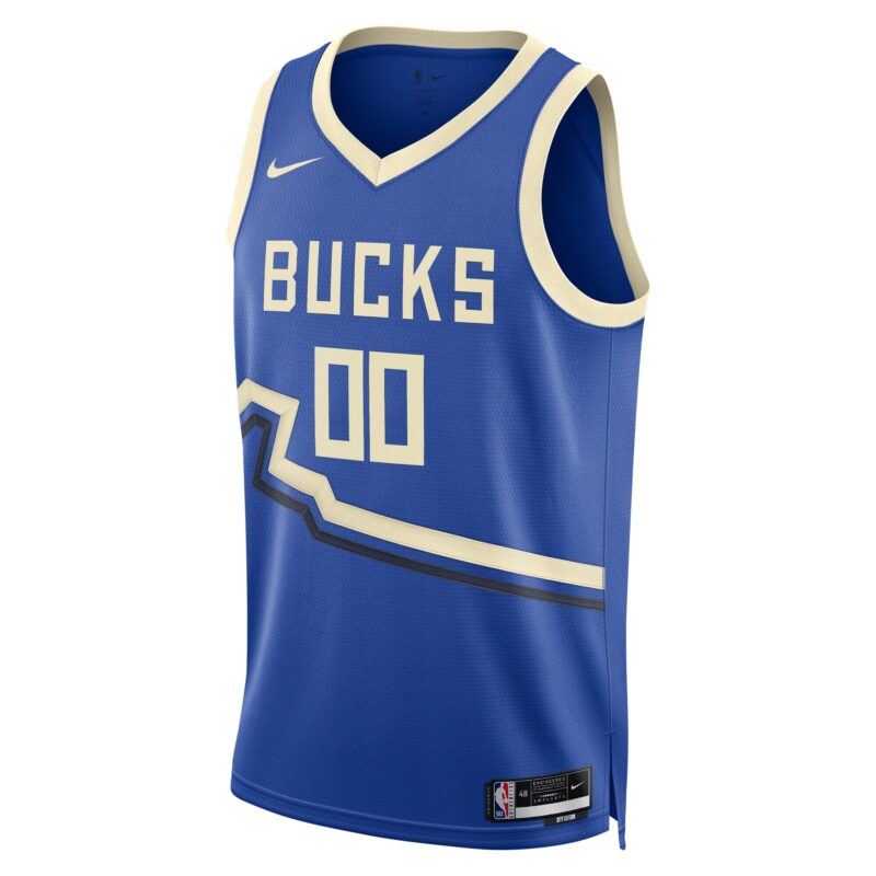Milwaukee Bucks Unisex 2024/25 Custom Swingman Jersey - City Edition - Royal - Image 2