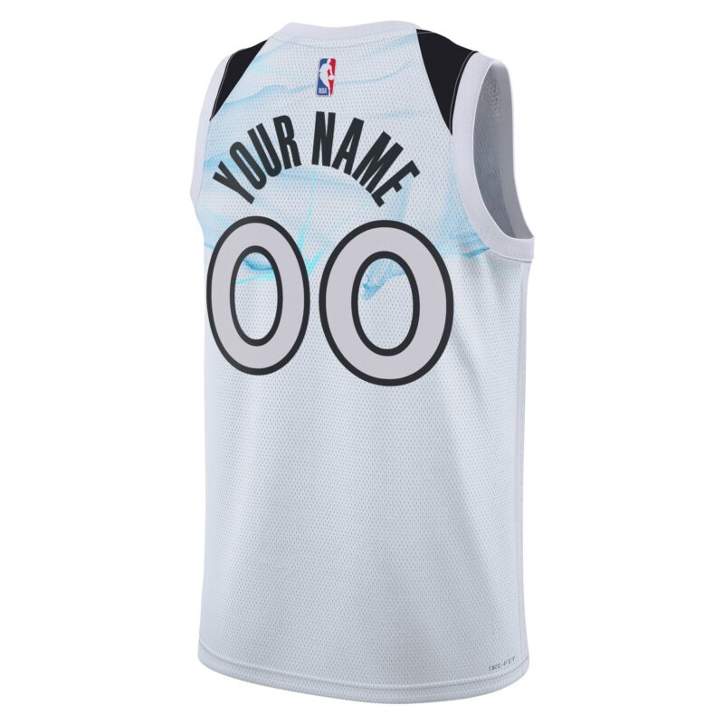 Minnesota Timberwolves Unisex 2024/25 Custom Swingman Jersey - City Edition - White - Image 3
