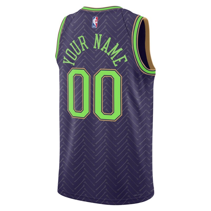 New Orleans Pelicans Unisex 2024/25 Custom Swingman Jersey - City Edition - Purple - Image 3
