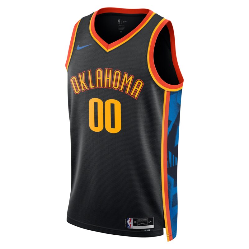 Oklahoma City Thunder Unisex 2024/25 Custom Swingman Jersey - City Edition - Black - Image 2