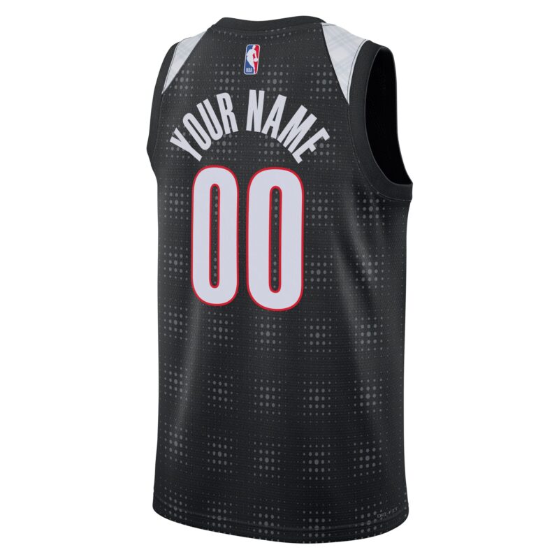 Portland Trail Blazers Unisex 2024/25 Custom Swingman Jersey - City Edition - Black - Image 3