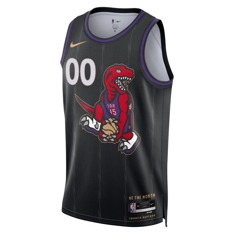 Toronto Raptors Unisex 2024/25 Custom Swingman Jersey - City Edition - Black - Image 2