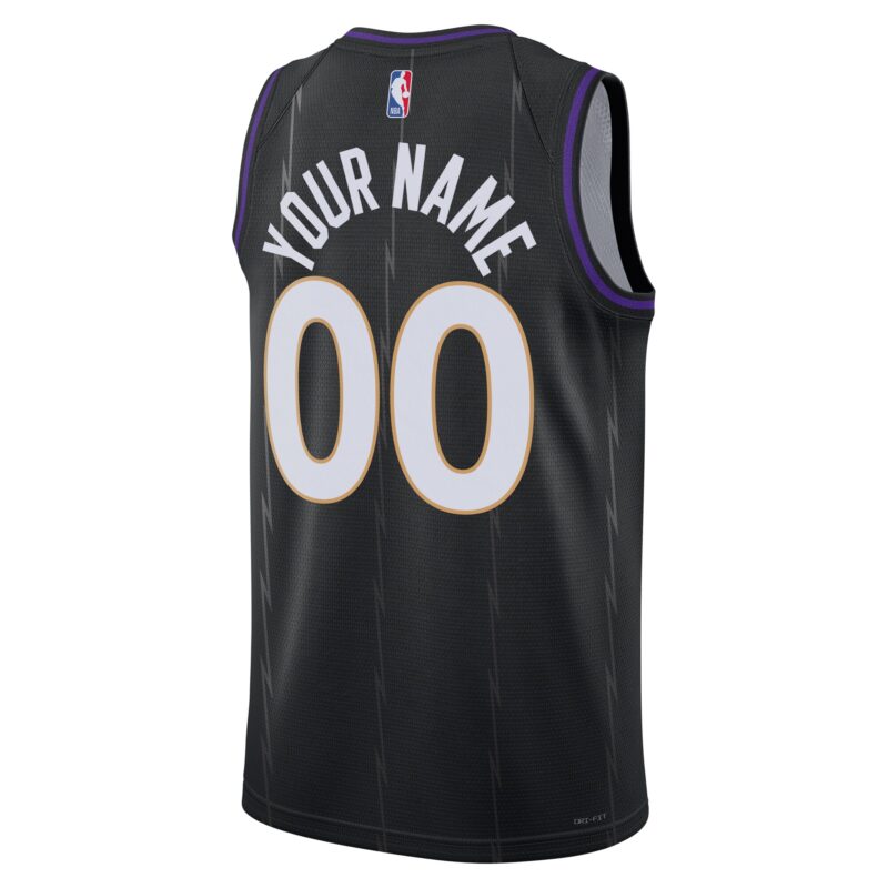 Toronto Raptors Unisex 2024/25 Custom Swingman Jersey - City Edition - Black - Image 3