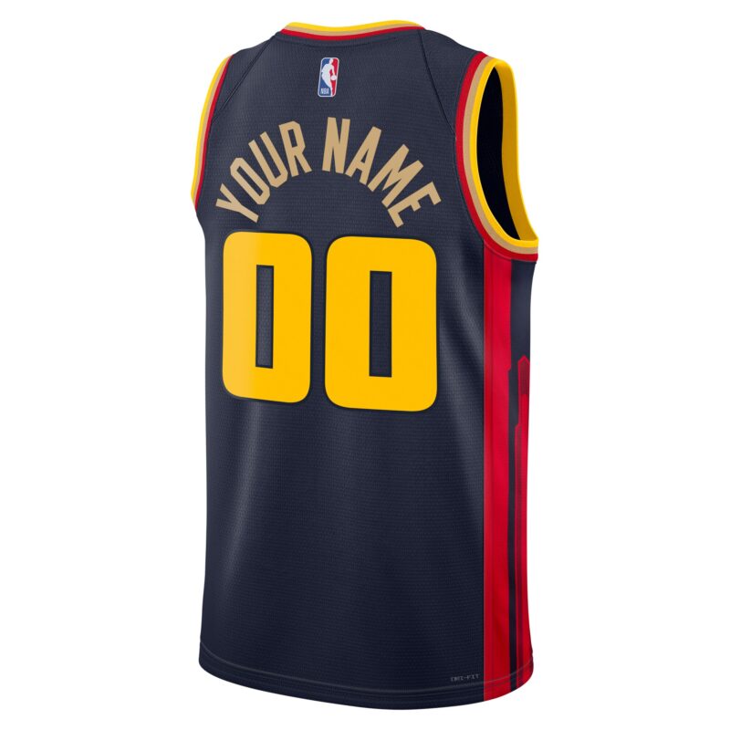 Golden State Warriors Unisex 2024/25 Custom Swingman Jersey - City Edition - Navy - Image 3