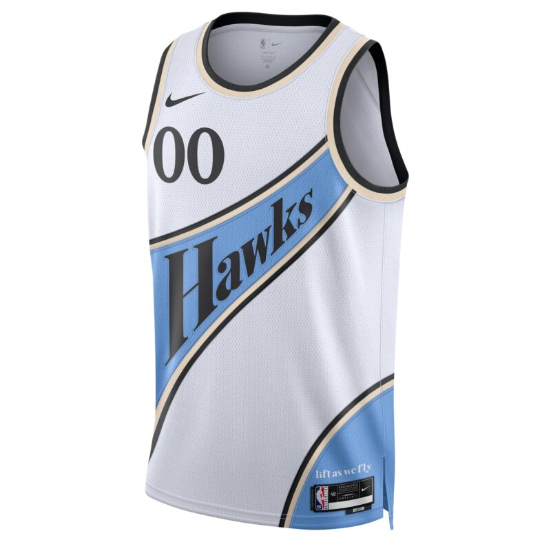 Atlanta Hawks Unisex 2024/25 Custom Swingman Jersey - City Edition - White - Image 2