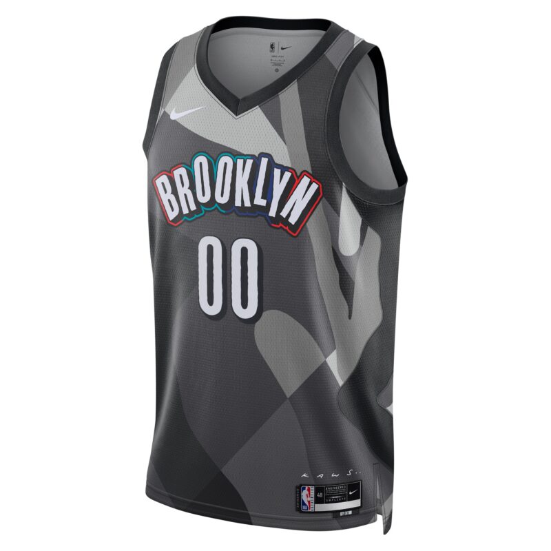Brooklyn Nets Unisex 2024/25 Custom Swingman Jersey - City Edition - Gray - Image 2