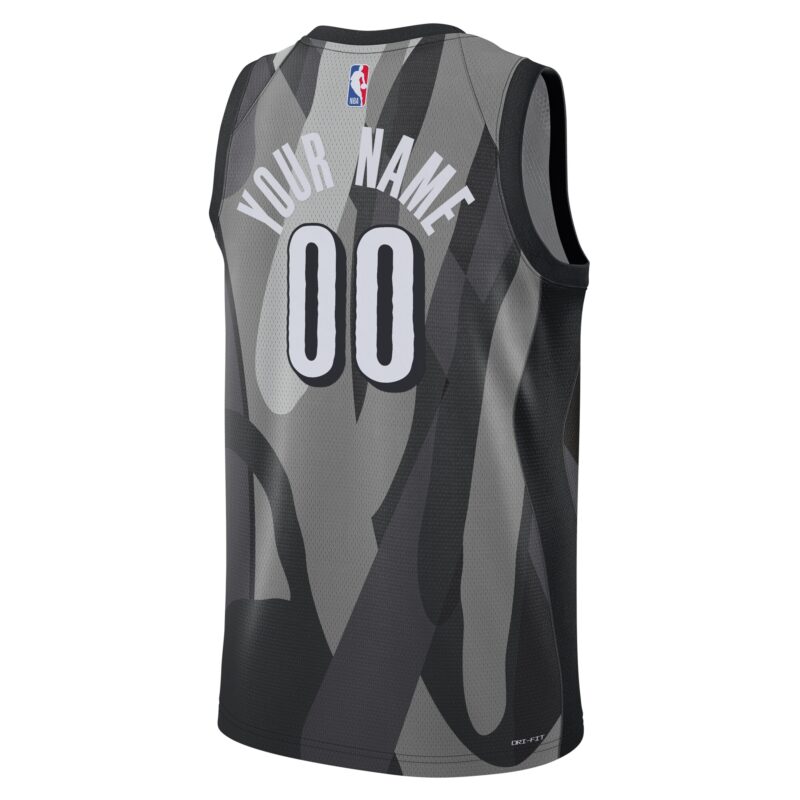 Brooklyn Nets Unisex 2024/25 Custom Swingman Jersey - City Edition - Gray - Image 3