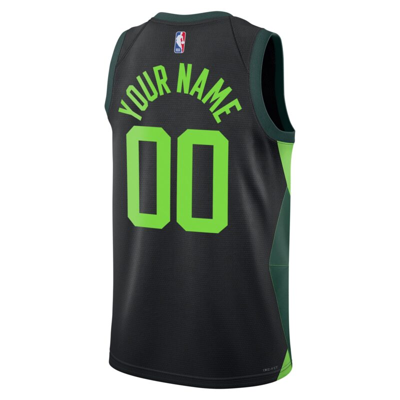 Boston Celtics Unisex 2024/25 Custom Swingman Jersey - City Edition - Black - Image 3