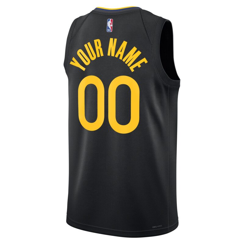 Golden State Warriors Brand Unisex 2024/25 Custom Swingman Jersey - Statement Edition - Black - Image 3