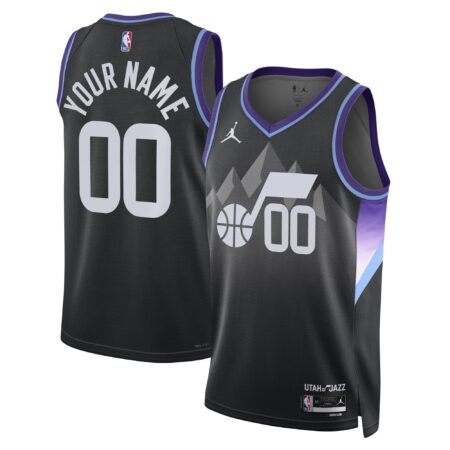 Utah Jazz Brand Unisex 2024/25 Custom Swingman Jersey - Statement Edition - Black