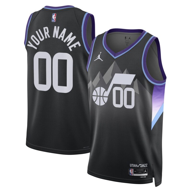 Utah Jazz Brand Unisex 2024/25 Custom Swingman Jersey - Statement Edition - Black