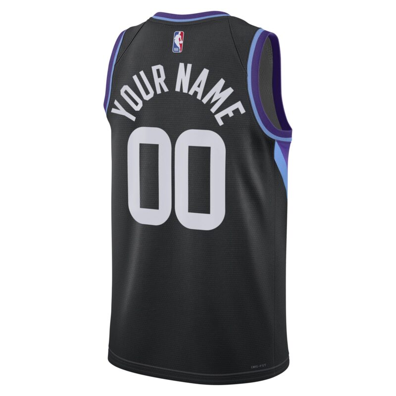 Utah Jazz Brand Unisex 2024/25 Custom Swingman Jersey - Statement Edition - Black - Image 3