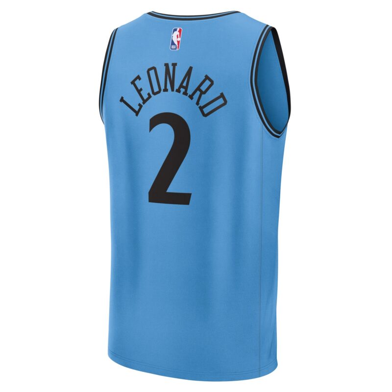 Kawhi Leonard LA Clippers 2024/25 Fast Break Player Jersey - City Edition - Light Blue - Image 3