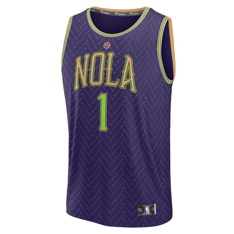 Zion Williamson New Orleans Pelicans 2024/25 Fast Break Player Jersey - City Edition - Purple - Image 2