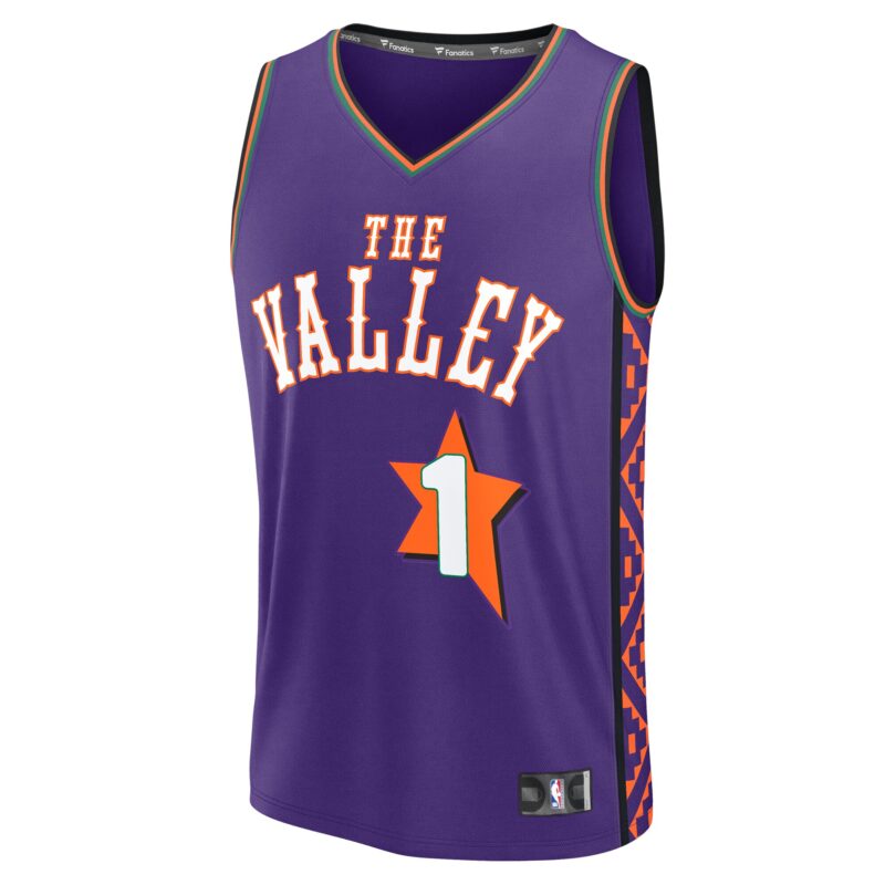 Devin Booker Phoenix Suns 2024/25 Fast Break Player Jersey - City Edition - Purple - Image 2