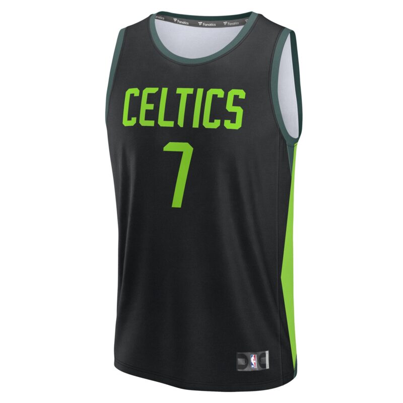 Jaylen Brown Boston Celtics 2024/25 Fast Break Player Jersey - City Edition - Black - Image 2