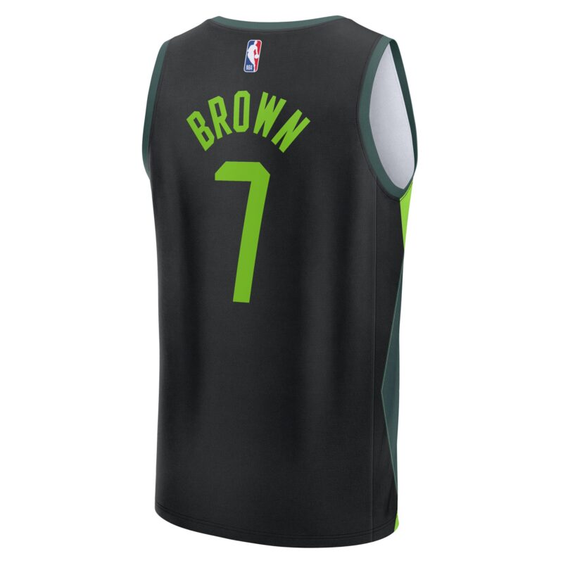 Jaylen Brown Boston Celtics 2024/25 Fast Break Player Jersey - City Edition - Black - Image 3