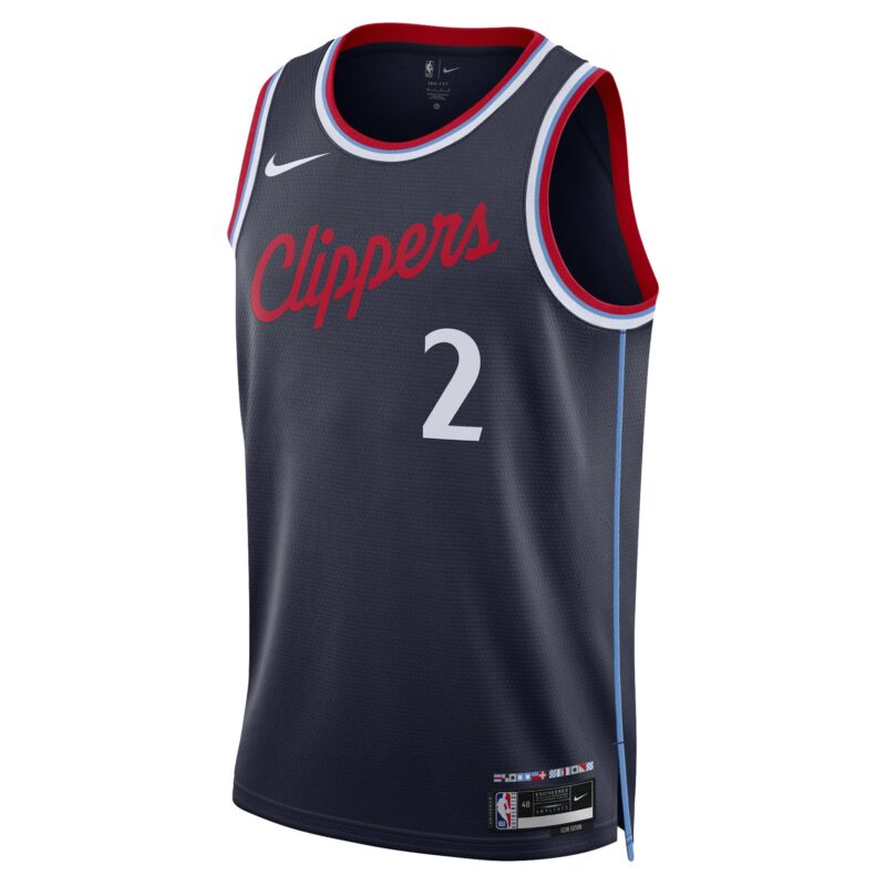 Kawhi Leonard LA Clippers Unisex 2024/25 Swingman Jersey - Navy - Icon Edition - Image 2