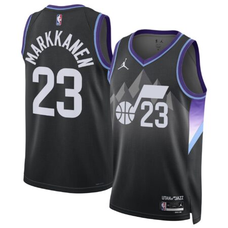 Lauri Markkanen Utah Jazz Brand Unisex 2024/25 Swingman Jersey - Statement Edition - Black