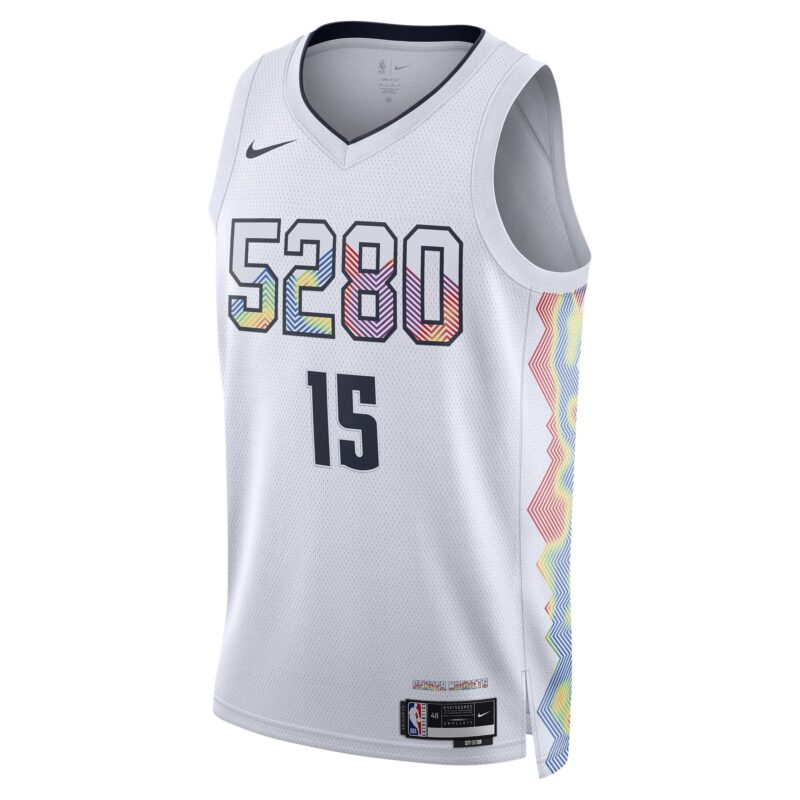 Nikola Jokic Denver Nuggets Unisex 2024/25 Swingman Player Jersey - City Edition - White - Image 2