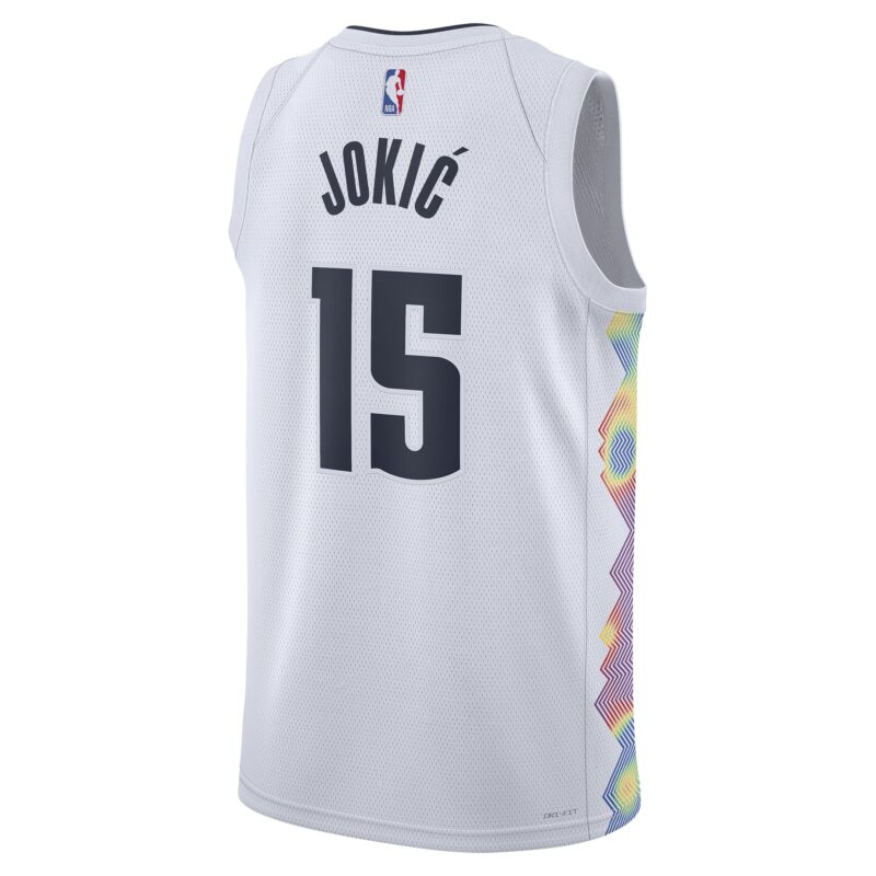 Nikola Jokic Denver Nuggets Unisex 2024/25 Swingman Player Jersey - City Edition - White - Image 3
