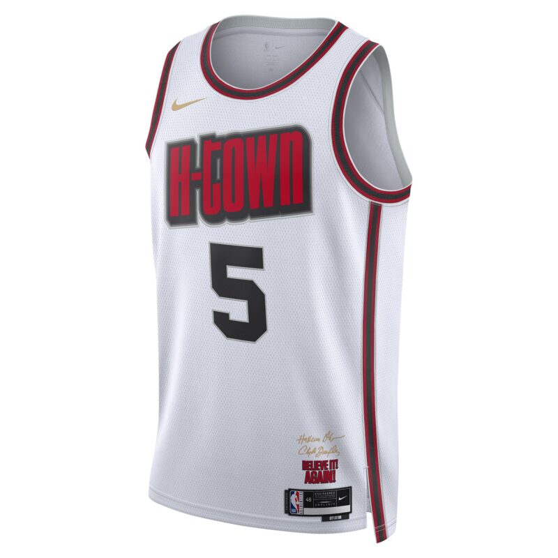 Fred VanVleet Houston Rockets Unisex 2024/25 Swingman Player Jersey - City Edition - White - Image 2