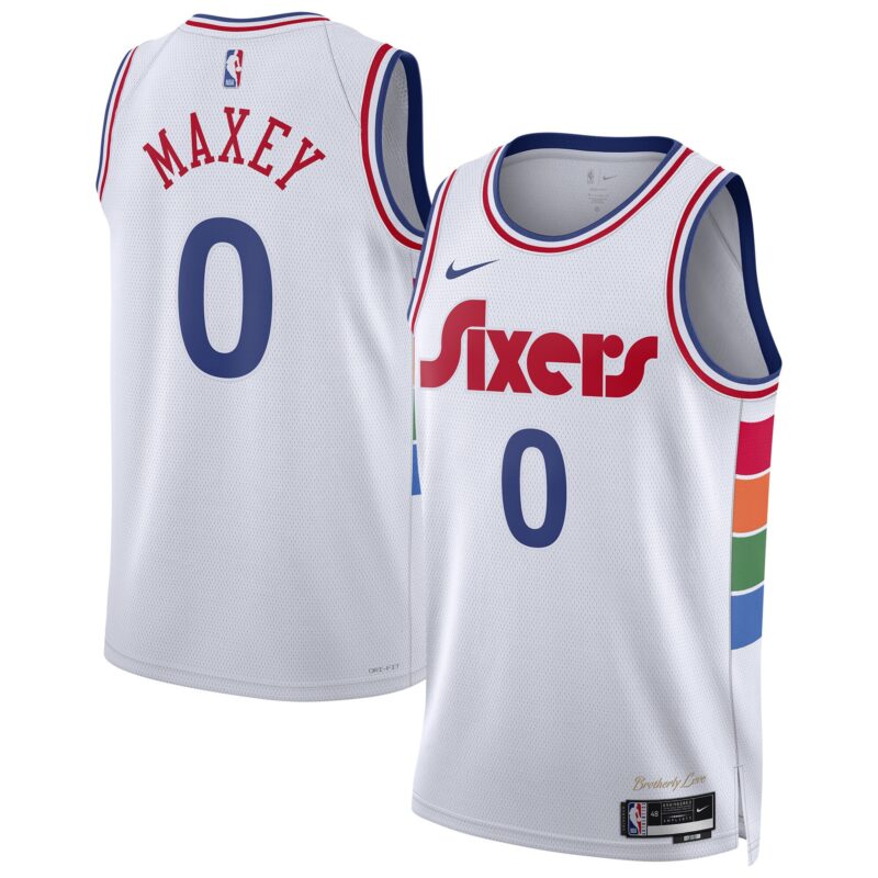 Tyrese Maxey Philadelphia 76ers Unisex 2024/25 Swingman Player Jersey - City Edition - White
