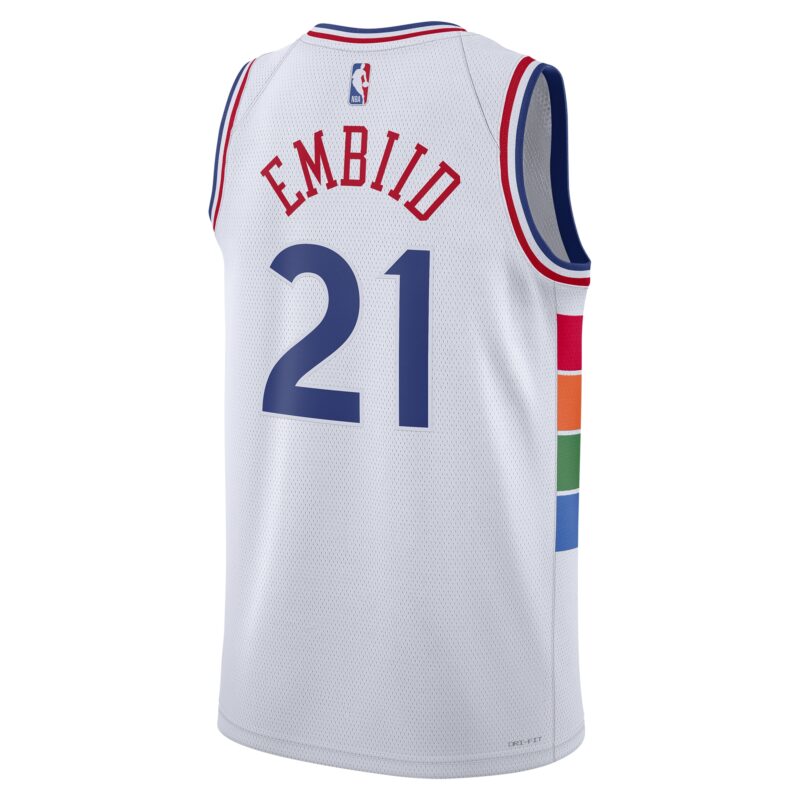Joel Embiid Philadelphia 76ers Unisex 2024/25 Swingman Player Jersey - City Edition - White - Image 3