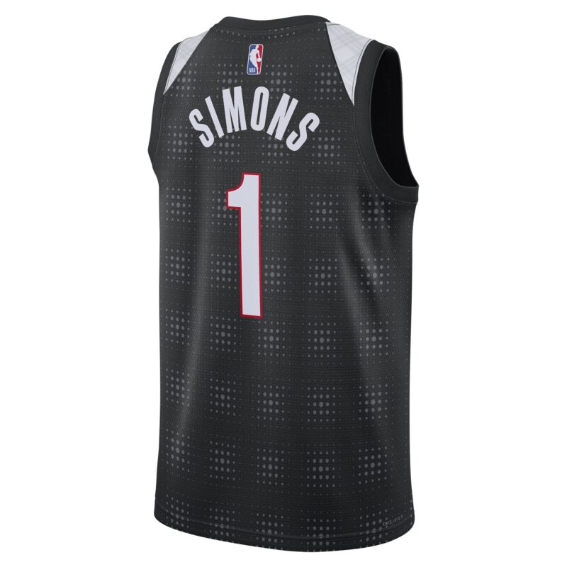 Anfernee Simons Portland Trail Blazers Unisex 2024/25 Swingman Player Jersey - City Edition - Black - Image 3