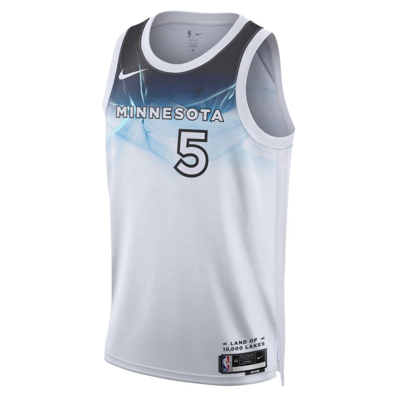 Anthony Edwards Minnesota Timberwolves Unisex 2024/25 Swingman Player Jersey - City Edition - White - Image 2