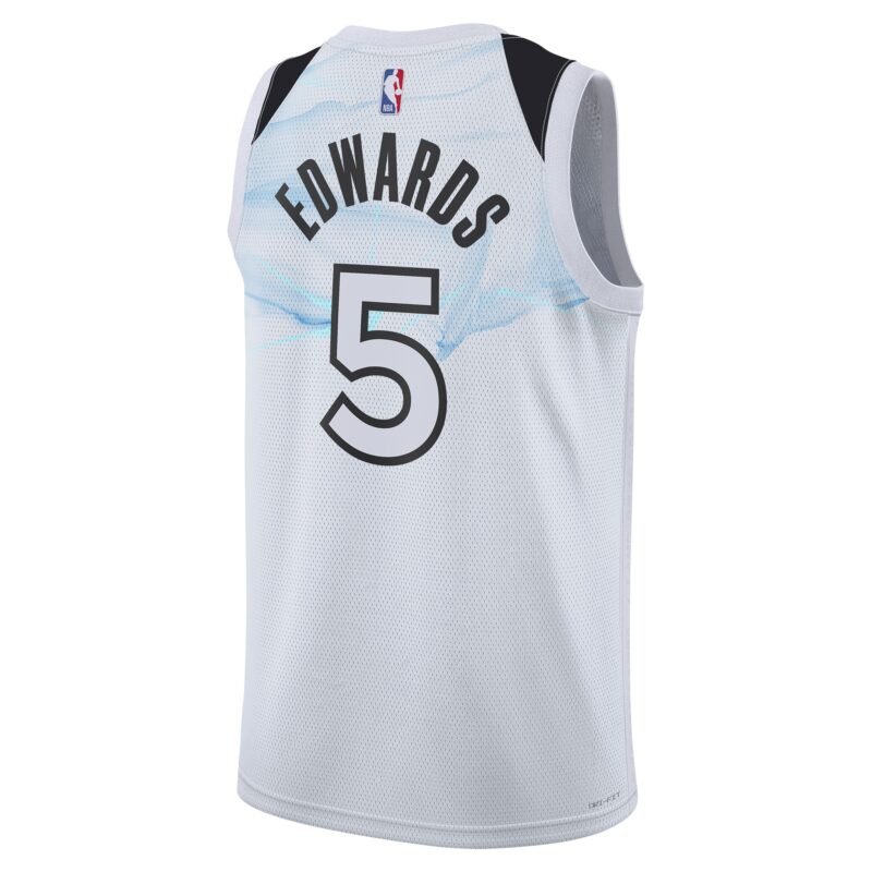 Anthony Edwards Minnesota Timberwolves Unisex 2024/25 Swingman Player Jersey - City Edition - White - Image 3