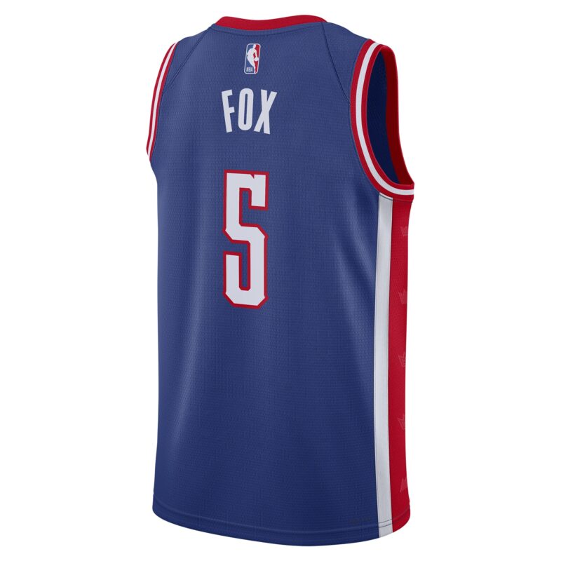De'Aaron Fox Sacramento Kings Unisex 2024/25 Swingman Player Jersey - City Edition - Blue - Image 3
