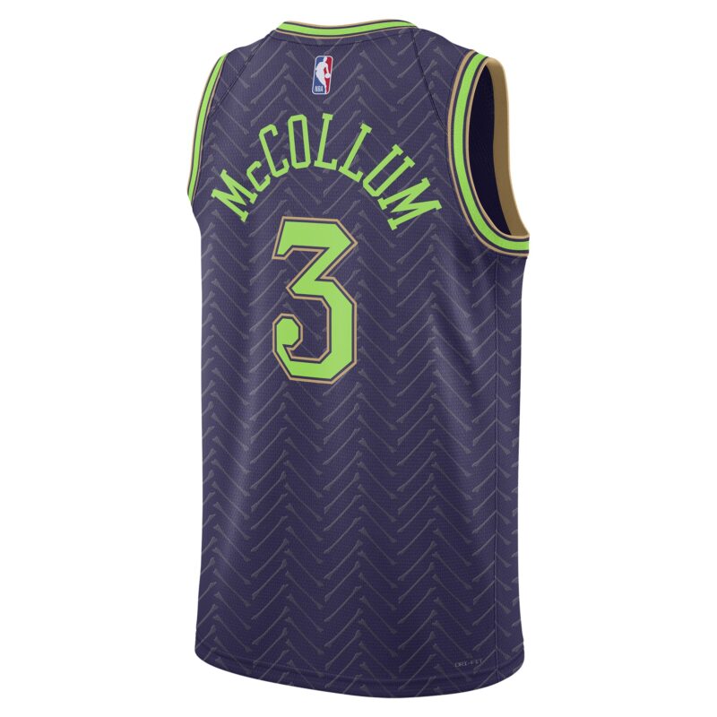 CJ McCollum New Orleans Pelicans Unisex 2024/25 Swingman Player Jersey - City Edition - Purple - Image 3