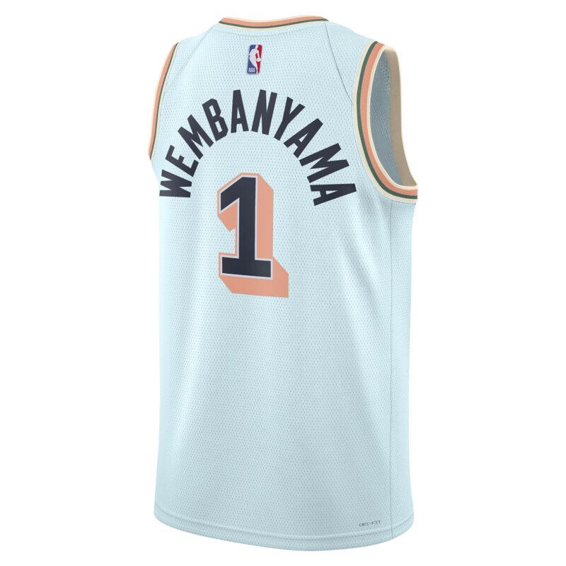 Victor Wembanyama San Antonio Spurs Unisex 2024/25 Swingman Player Jersey - City Edition - Light Blue - Image 3