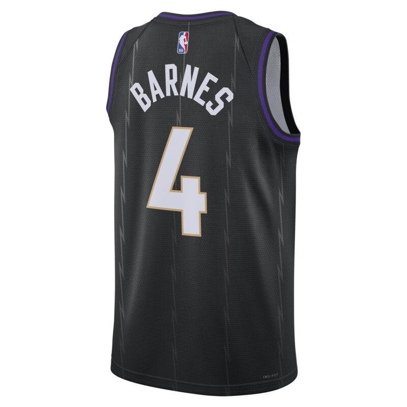 Scottie Barnes Toronto Raptors Unisex 2024/25 Swingman Player Jersey - City Edition - Black - Image 3