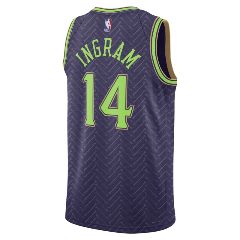 Brandon Ingram New Orleans Pelicans Unisex 2024/25 Swingman Player Jersey - City Edition - Purple - Image 3