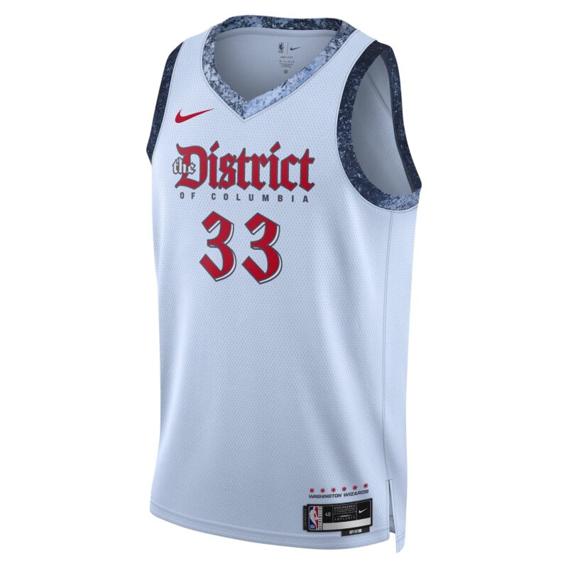 Kyle Kuzma Washington Wizards Unisex 2024/25 Swingman Player Jersey - City Edition - Powder Blue - Image 2