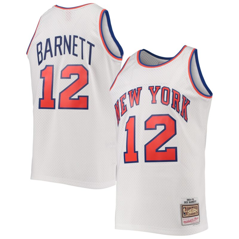 Dick Barnett New York Knicks Mitchell & Ness 1969/70 Hardwood Classics Swingman Jersey - White