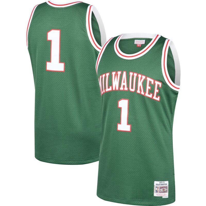 Oscar Robertson Milwaukee Bucks Mitchell & Ness 1970/71 Hardwood Classics Swingman Jersey - Green