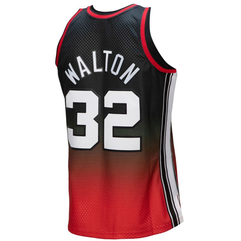 Bill Walton Portland Trail Blazers Mitchell & Ness 1976/77 Hardwood Classics Fadeaway Swingman Player Jersey - Red/Black - Image 3