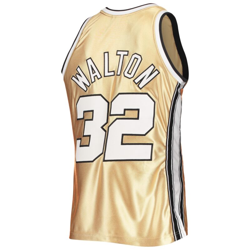 Bill Walton Portland Trail Blazers Mitchell & Ness 75th Anniversary 1976/77 Hardwood Classics Swingman Jersey - Gold - Image 3