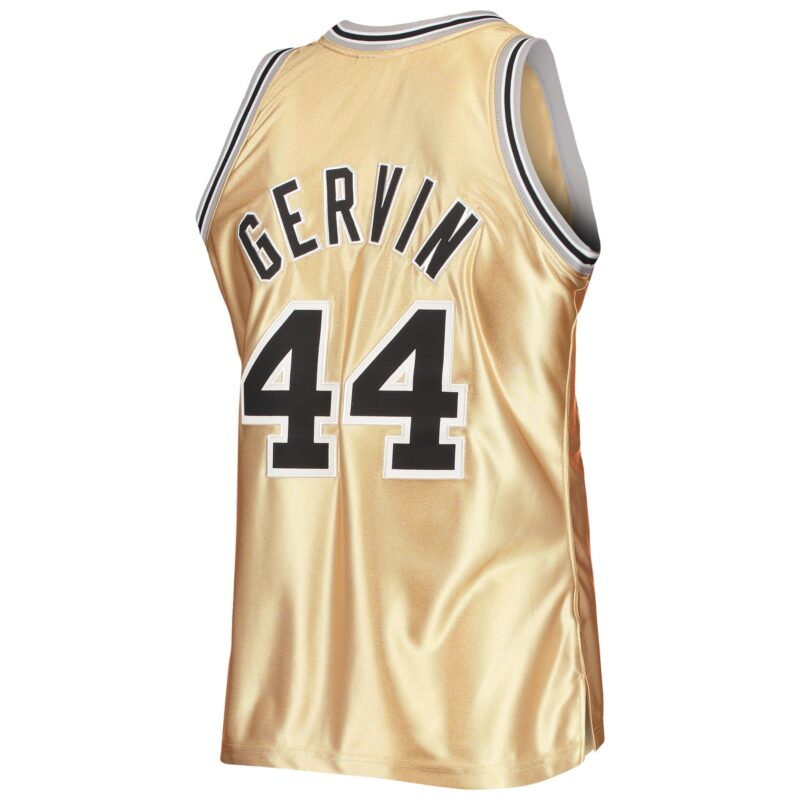 George Gervin San Antonio Spurs Mitchell & Ness 75th Anniversary 1977/78 Hardwood Classics Swingman Jersey - Gold - Image 3