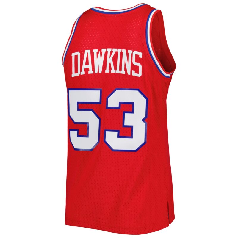 Darryl Dawkins Philadelphia 76ers Mitchell & Ness Hardwood Classics 1979/80 Swingman Jersey - Red - Image 3