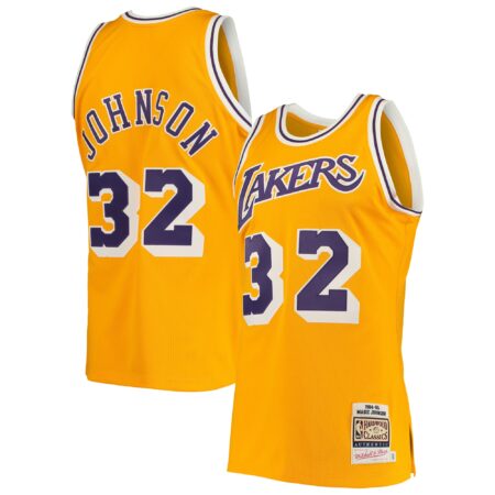 Magic Johnson Los Angeles Lakers Mitchell & Ness 1984/85 Hardwood Classics Jersey - Gold
