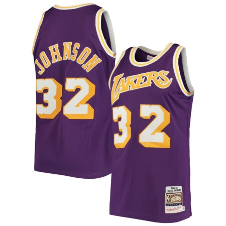 Magic Johnson Los Angeles Lakers Mitchell & Ness 1984/85 Hardwood Classics Jersey - Purple