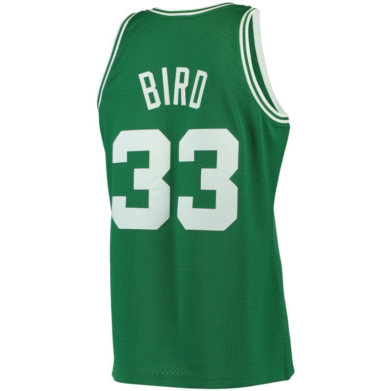 Larry Bird Boston Celtics Mitchell & Ness 1985/86 Big & Tall Hardwood Classics Swingman Jersey - Kelly Green - Image 3