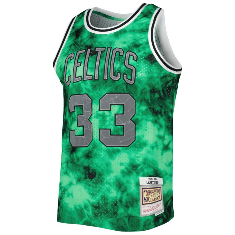 Larry Bird Boston Celtics Mitchell & Ness 1985/86 Galaxy Swingman Jersey - Kelly Green - Image 2